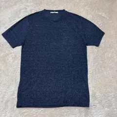 イッカ 杢調ポケットTシャツ 半袖 クルーネック(M) ネイビーのサムネイル