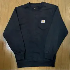 Carhartt ブラック クルーネック スウェット