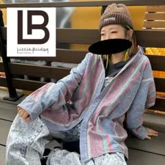 厚手　ストライプ柄　シャツ　USA製　マルチカラー　ビッグシルエット　XL古着.