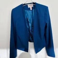 FOREVER 21 フォーエバー21ノーカラージャケット 青 【M】