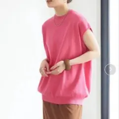 ティティベイト　ピンク ノースリーブニット Fサイズ