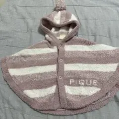 ジェラートピケ　ポンチョ 70-80cm ピンク