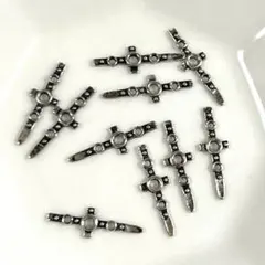 湾曲可能　地雷系　ベルト風　ネイル　メタルパーツ　10個セット