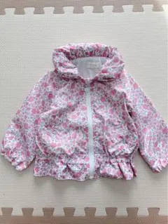 ビケットクラブ　花柄フード付きウィンドブレーカー　サイズ80