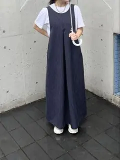 アーバンリサーチ ストライプ オールインワン サロペット 麻混 - メルカリ