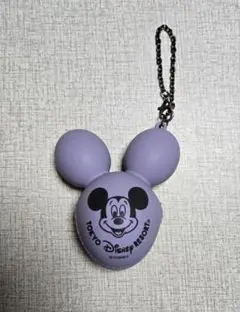 ディズニーリゾートシリコンミッキーバルーンキーホルダー バックチャーム　パープル