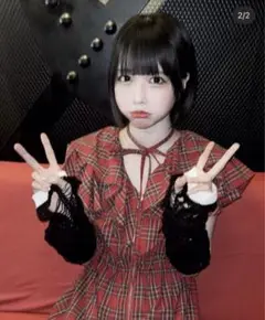 あのちゃん着用 jouetie フリルチェックワンピース
