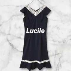 Ld467＊ルシール ロングワンピース ノースリーブ フレア レース Vネック