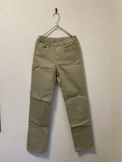 ユニクロ　ウルトラストレッチスリムフィットパンツ（ファスナー付）160 ベージュ