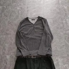 henley neck swag opium silver gray　h