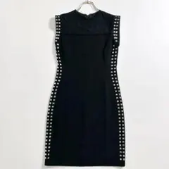 美品　エミリアウィズ　レース　スタッズ　ノースリーブワンピース　黒　Sのサムネイル