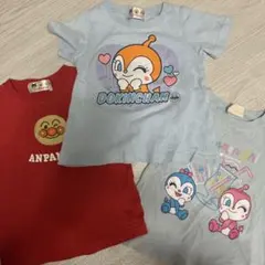 アンパンマン Tシャツ 3枚セット（水色・赤）　90 cm