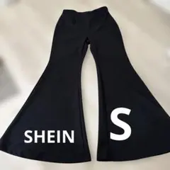 SHEIN 黒 フレアパンツ ストレッチ素材