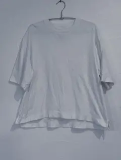 無印良品　ホワイト コットン 半袖Tシャツ　M〜L 白Tシャツ