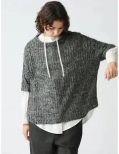 mizuiro ind ヘアリーニット ブルー