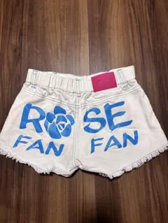 ROSE FANプリントデニムショートパンツ