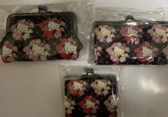 ハローキティ　和柄　ポーチ&浮き足財布　ミニ財布　3点まとめて　未使用未開封品