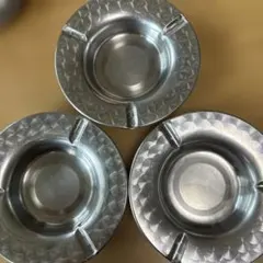 レトロ　昭和レトロ　アルミ灰皿　3枚 D