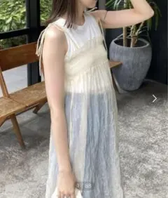 kastane シアーシャーリングワンピースset アイボリー