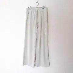 【GU】リブプルオンパンツオフホワイト(丈標準68.0～72.0cm)