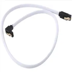 SATAケーブル 片側L字 最大6Gbps 50cm ホワイト①のサムネイル