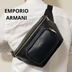 【人気型】 エンポリオアルマーニ ボディバッグ ウエストポーチ ショルダー 黒 EA7 ウエストポーチ 「エンポリオ アルマーニ EA7」クロスボディ