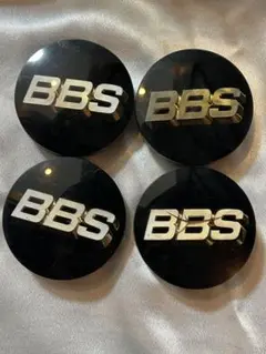 BBS エンブレム 新品ブラック 4個セット70パイリング付き センター 