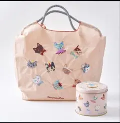 フェアリーケーキフェア　Fairycake Fair 猫刺繍エコバッグと缶セット