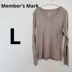Member's Mark レディースVネックTシャツ 【L】トップス
