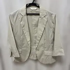 ベージュ フリルジャケット L