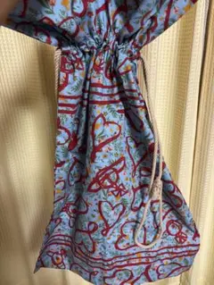 Vivienne Westwood ノベルティ 巾着 青色 花柄