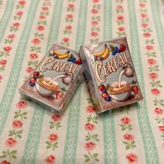 ミニチュア　シリアル　レトロ　ヴィンテージ　パッケージ　ミニチュアフード