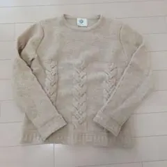 BURNER ベージュ ケーブル編み ニット