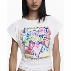Desigual ショート丈ポップアートプリントベビーTシャツ