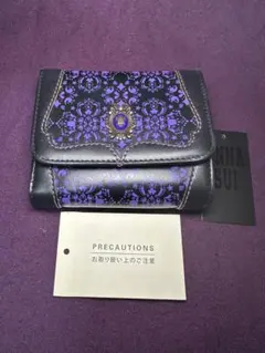 ANNA SUI 二つ折り財布 パープル ブラックのサムネイル