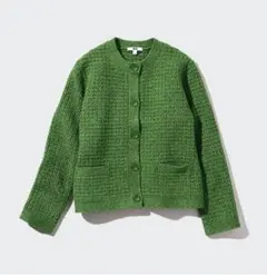 ノーカラージャケット カーディガン