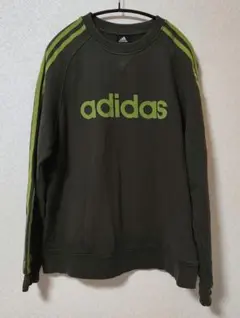 adidas ロゴ スウェット グリーン Lサイズ