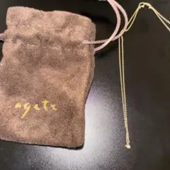 agete k10 ネックレス ダイヤ