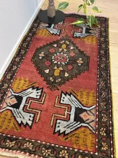 トライバルラグ・トルコヴィンテージラグ・ウール約49×91cm