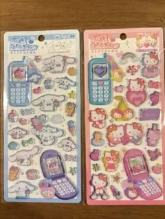 平成はっぴーフォンシール【サンリオ　シナモロール、ハローキティ】