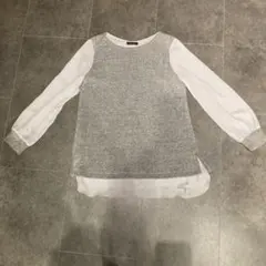 新品　クールカレアン　femicite 異素材ニット　シフォン　カットソー