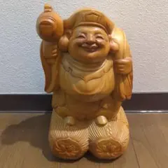 七福神の大黒天（だいこくてん）の木彫り人形 縁起物 45cm - メルカリ