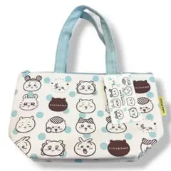 新品✨ちいかわ ランチバッグ 保冷 保温 トートバッグ 水色 お弁当 通勤通学のサムネイル