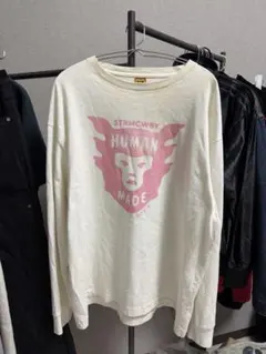 HUMAN MADE ロンT ハートロゴ 袖ライン ホワイト M - メルカリ
