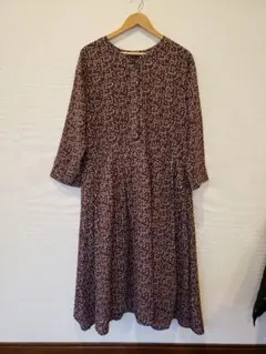 SamansaMos2 blue 小花のワンピース　ブラウン