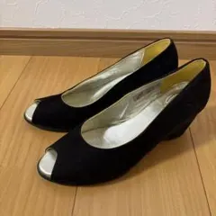 ⭐︎理佐様専用⭐︎arche 黒 スエード オープントゥパンプスのサムネイル