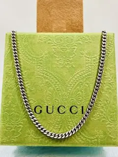 美品✨ グッチ ネックレス 喜平チェーン 45cm シルバー Ag 幅2.3mm