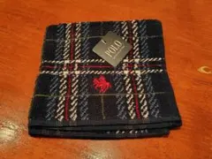 新品、未使用 タグ付き Polo チェック柄タオルハンカチ