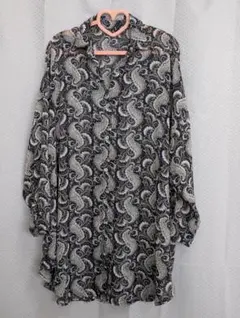 アンティカ ペイズリー柄 シアー長袖シャツのサムネイル