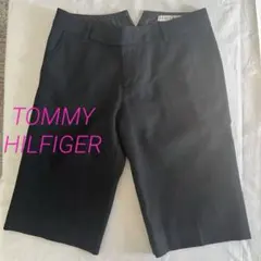 TOMMYトミーヒルフィガー　ウール　ハーフパンツ　黒　サイズ0